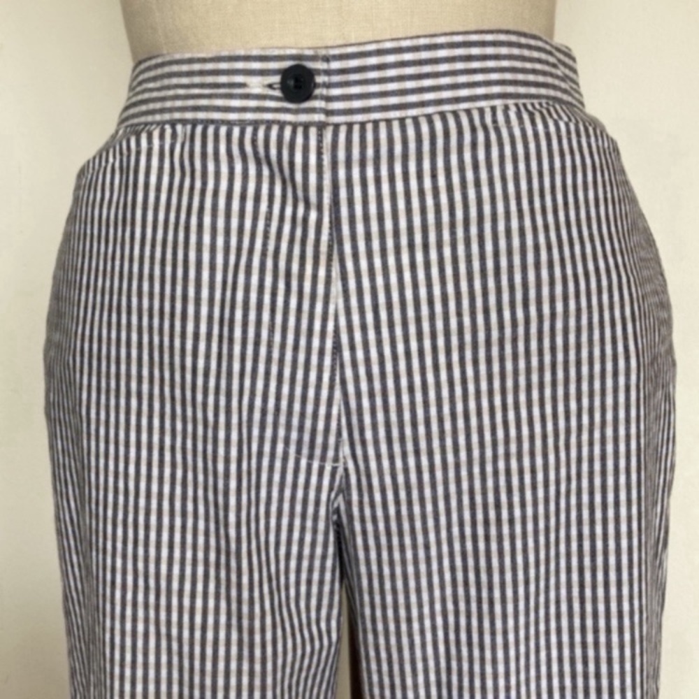 90s Y2K high waist cropped plaid cotton pants, Liz Claiborne Lizsport 4